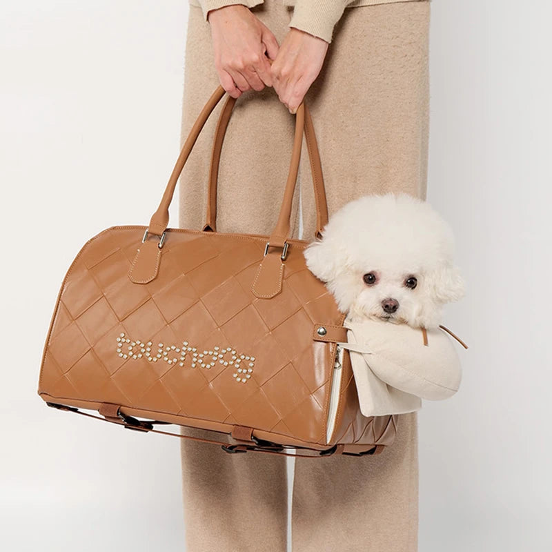 Premium Leather Console Dog Car Bed