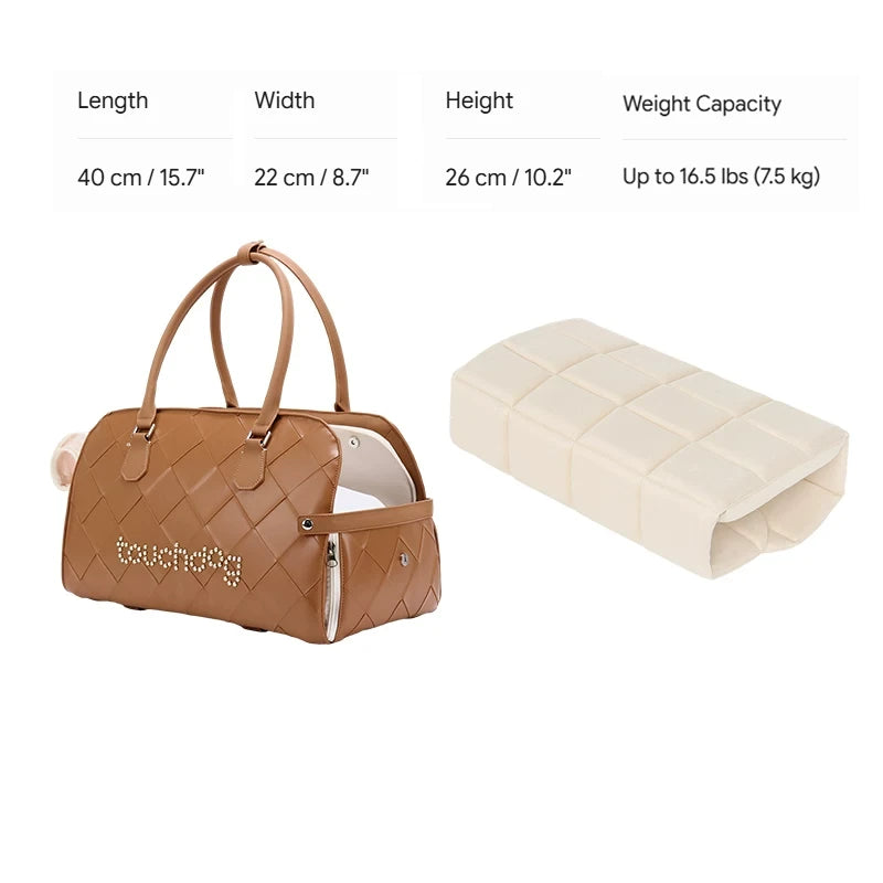Premium Leather Console Dog Car Bed
